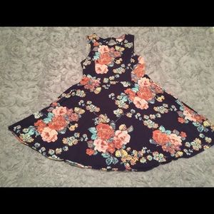 Floral Pattern A-Line Dress